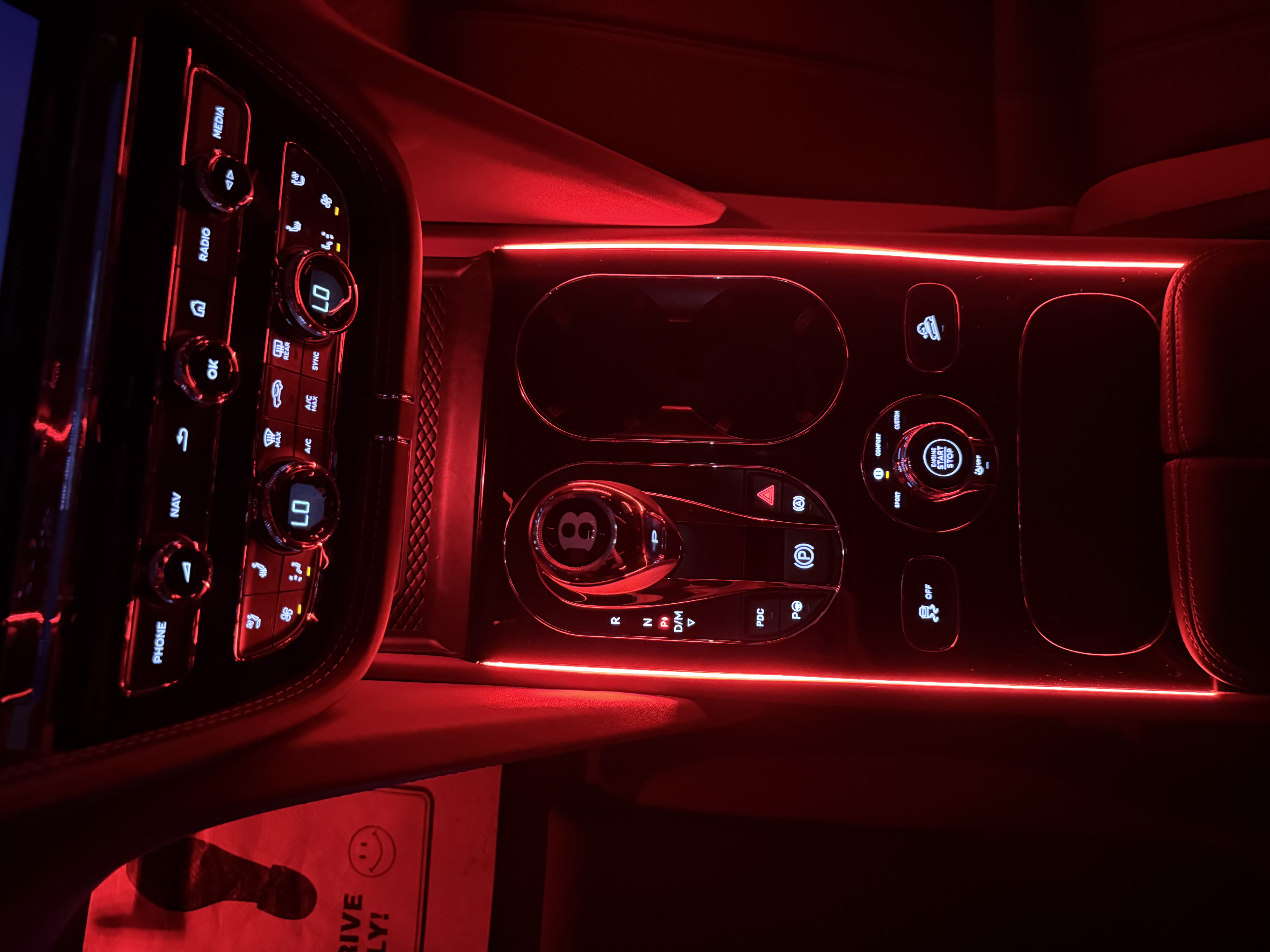 Center Console Lighting Showcase